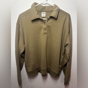 PINK olive green sweater